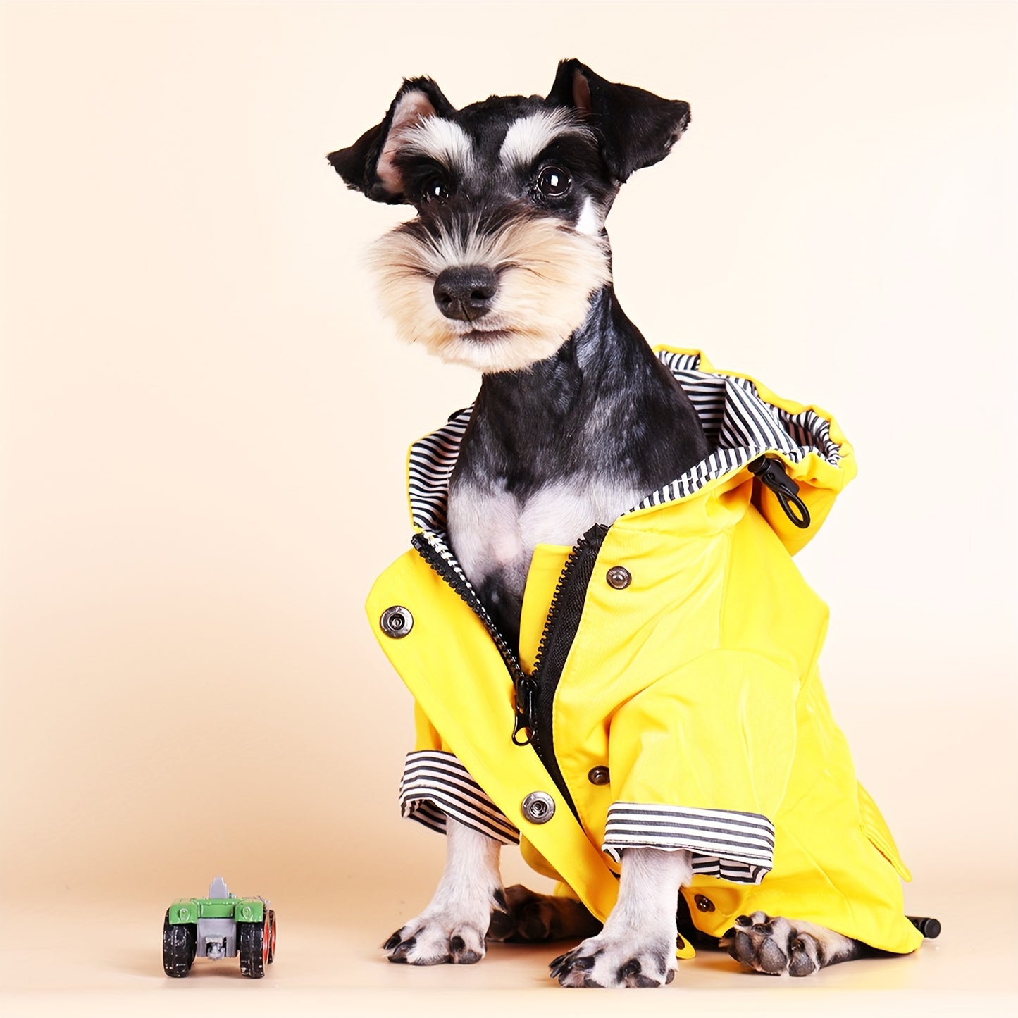 Keep Your Pet Puppy Warm & Dry With This Stylish Striped Rain Jacket! Christmas Gift