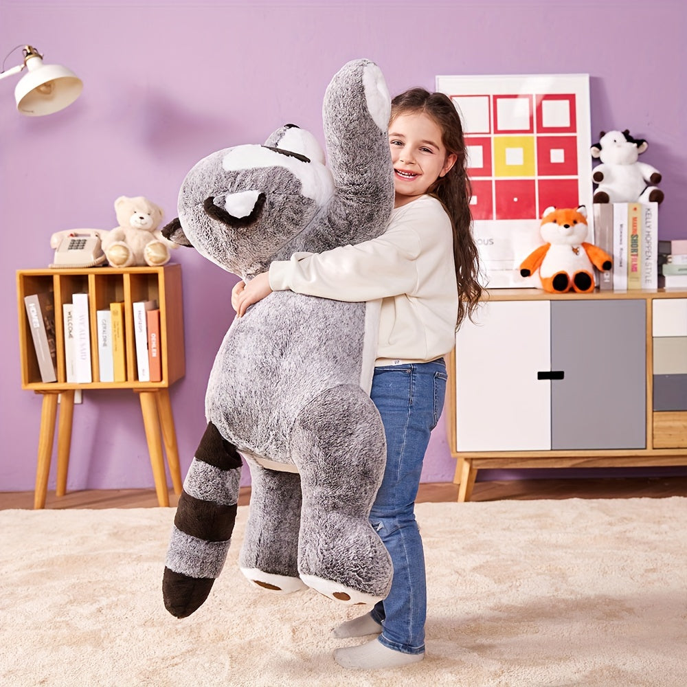 IKASA Giant Raccoon Stuffed Animal Plush Toy, Large Racoon 30" Cute Jumbo Soft Toys, Huge Big Size Plushie, Gifts For Kids