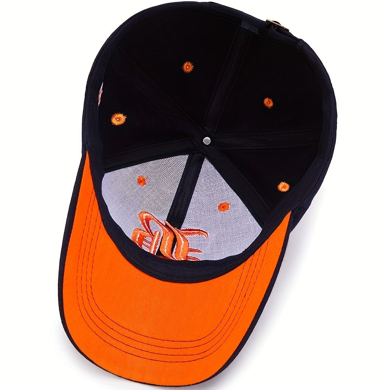 1 berretto da baseball ricamato alla moda, cappello da camionista leggero, regolabile e traspirante per pesca all'aperto, escursionismo, corsa, campeggio
