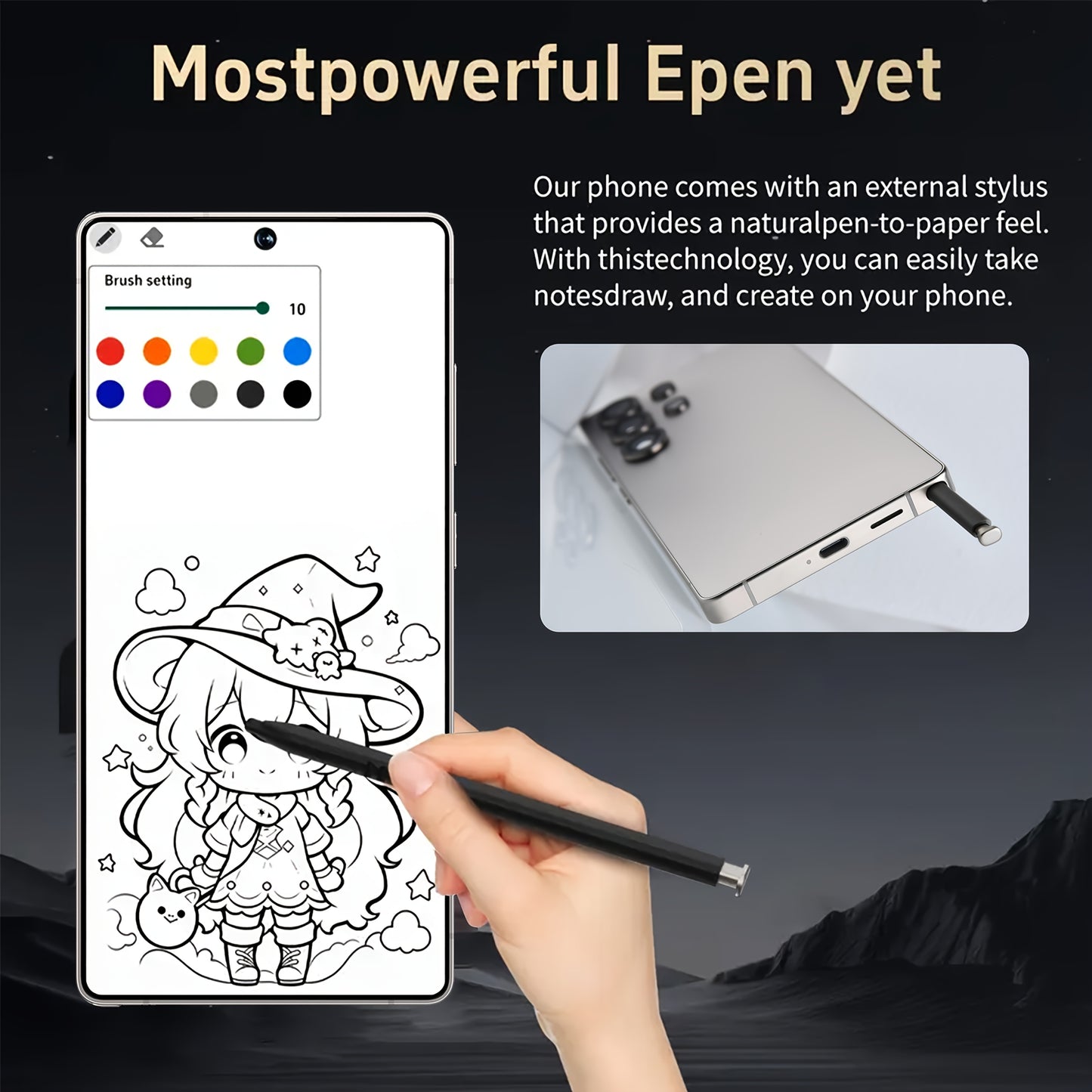 Ultimo telefono sbloccato da 17,27 cm con grande schermo 5G - 12 GB + 512 GB, doppia fotocamera da 48 MP + 108 MP, batteria da 6800 mAh, ricarica rapida, Android 13, cuffie, cavo di ricarica di tipo C, custodia, schermo
