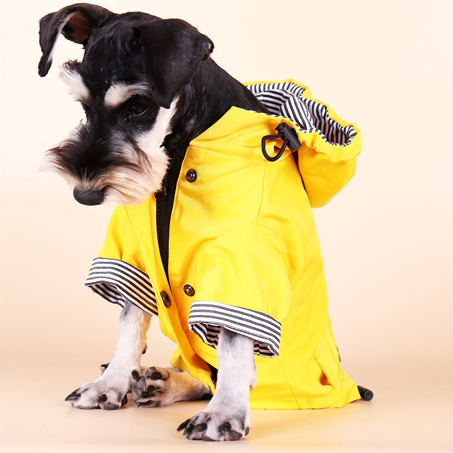Keep Your Pet Puppy Warm & Dry With This Stylish Striped Rain Jacket! Christmas Gift