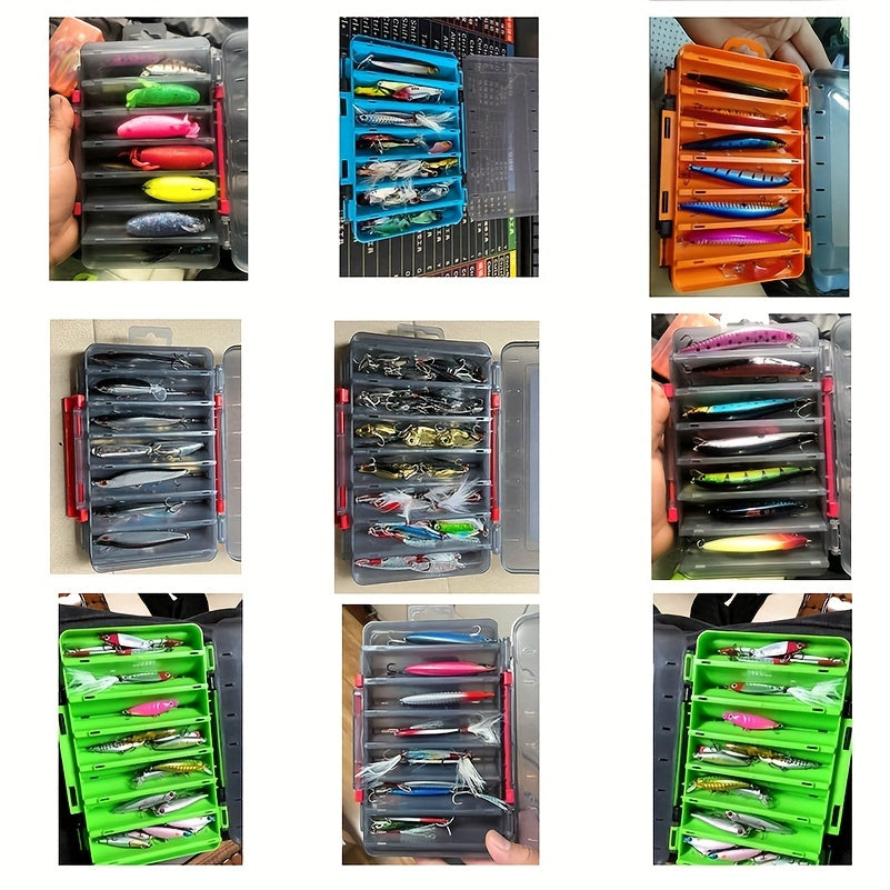 Organizza la tua attrezzatura da pesca con questa scatola portaoggetti multifunzionale a doppia faccia!