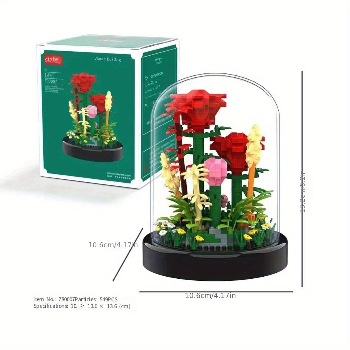 Costruisci il regalo perfetto per San Valentino: set di mattoncini compatibili Immortal Flower Rose Girl! Regalo di Pasqua, regalo di Pasqua, regalo di Natale e Halloween.