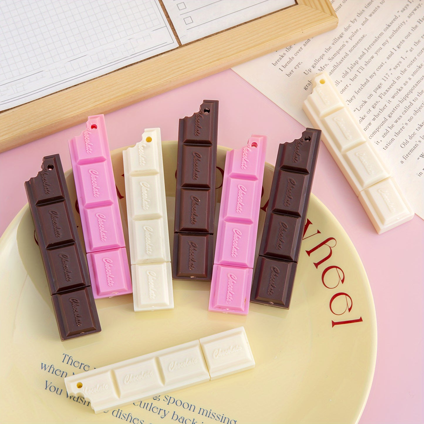 Penna a sfera con ricarica nera al cioccolato, simulazione di cibo, penna per scrivere, forniture per cancelleria, penna a sfera con ciondolo in corda, portatile e indossabile, carina