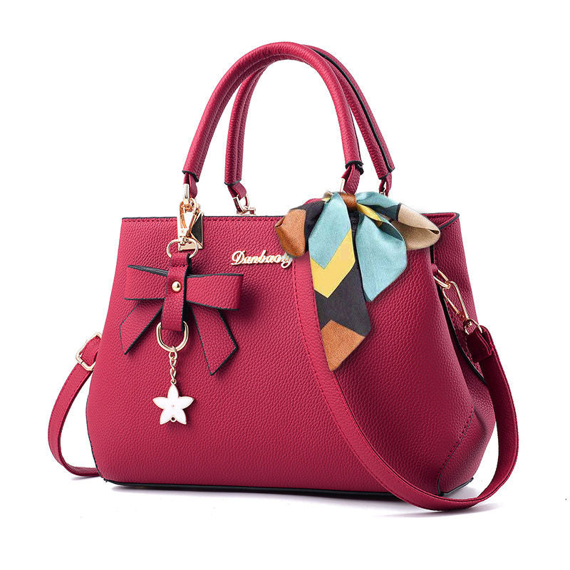 Borse con fiocco per donna, borsa a tracolla alla moda con portamonete, borsa a tracolla con manico superiore per l'ufficio