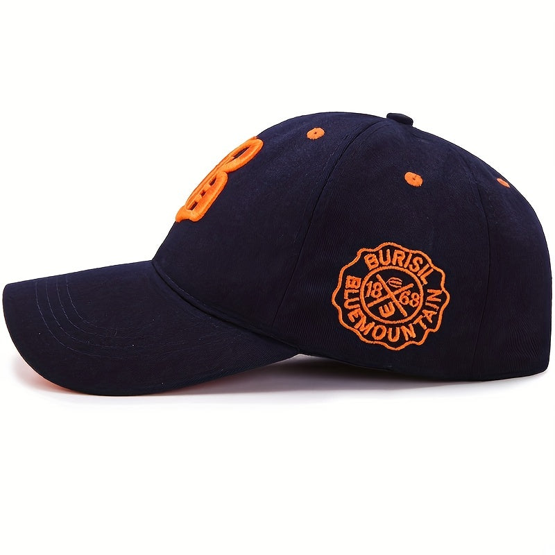 1 berretto da baseball ricamato alla moda, cappello da camionista leggero, regolabile e traspirante per pesca all'aperto, escursionismo, corsa, campeggio