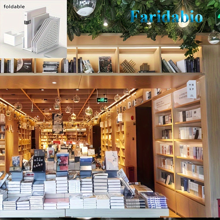 1 scatola portadocumenti retrattile a 4 scomparti per libreria: organizer per documenti e documenti da scrivania per mobili da ufficio, scuola, apprendimento e decorazioni per la cancelleria.