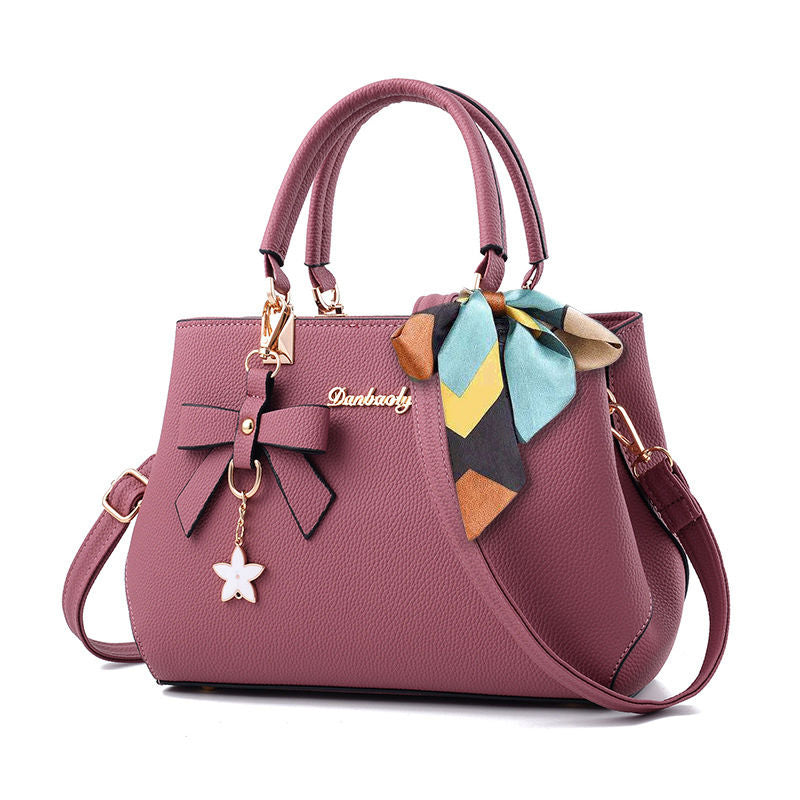 Borse con fiocco per donna, borsa a tracolla alla moda con portamonete, borsa a tracolla con manico superiore per l'ufficio
