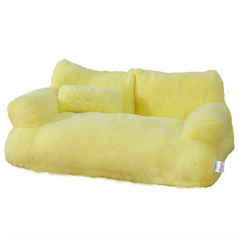 Divano letto in cotone morbido per gatti, comodo lettino lavabile per tutte le stagioni, accessori per gatti e gattini, disponibile nelle misure piccola (55x37x18 cm) e grande (65x46x30 cm), morbido e confortevole.