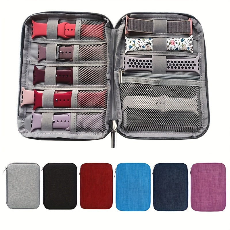 Custodia portatile per accessori elettronici, borsa impermeabile per la gestione dei cavi, per cavi USB, spine di ricarica, cinturini per orologi - Organizer per cavi da viaggio con scomparti multipli