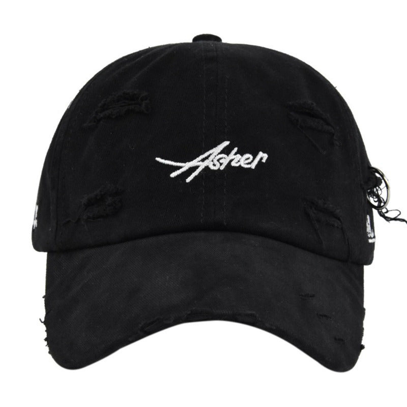1 berretto da baseball retrò strappato, cappelli da papà sbiaditi e usurati con ricamo di lettere, cappelli da sole unisex hip hop adatti sia per donne che per uomini.