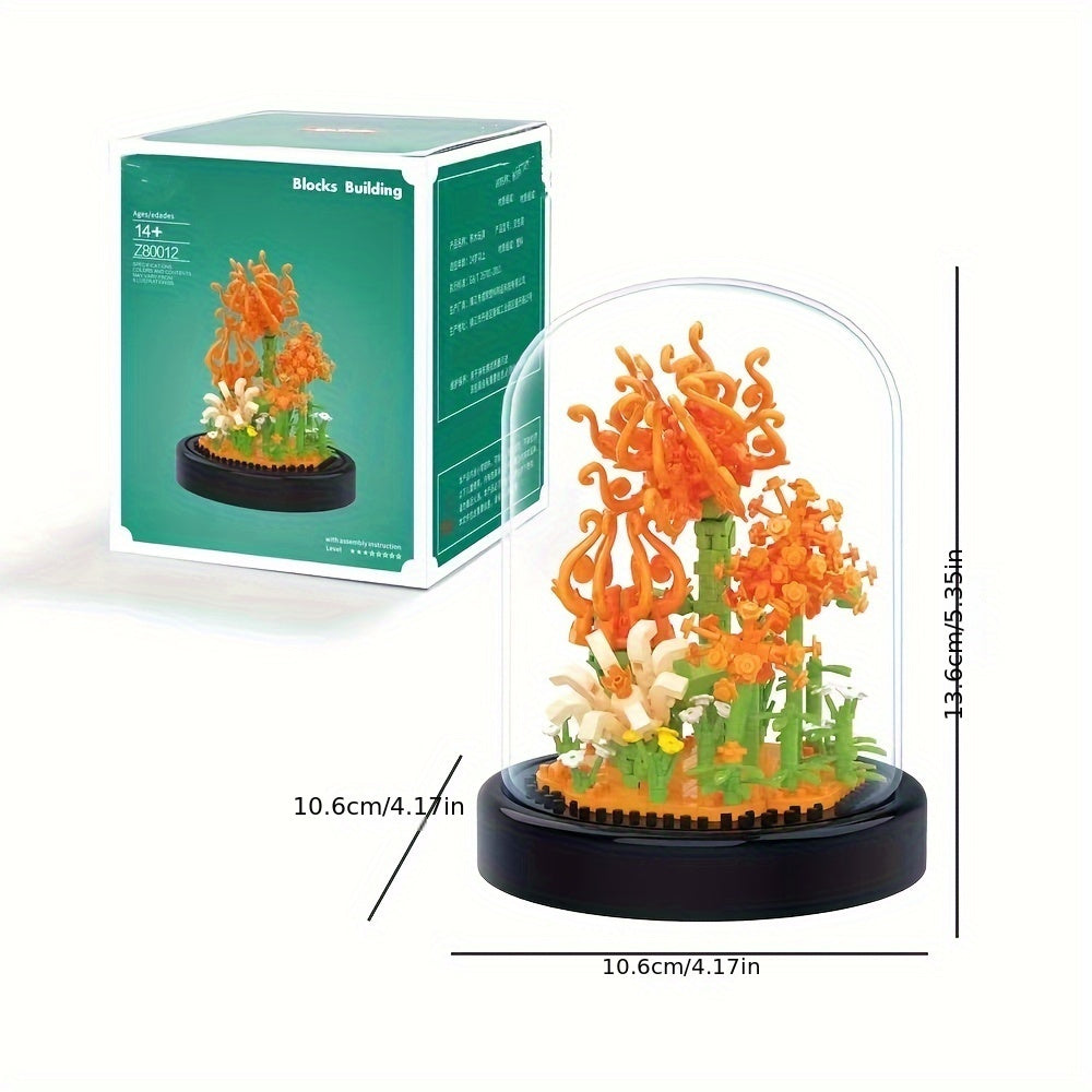 Costruisci il regalo perfetto per San Valentino: set di mattoncini compatibili Immortal Flower Rose Girl! Regalo di Pasqua, regalo di Pasqua, regalo di Natale e Halloween.