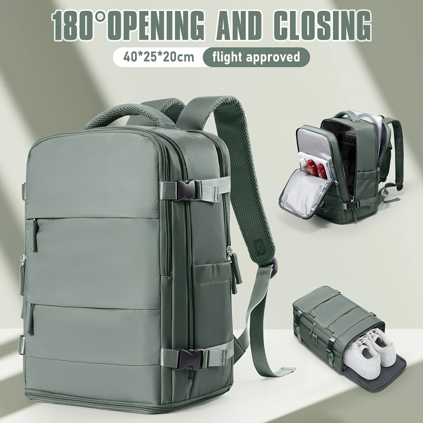 Zaino da cabina Ryanair 40x20x25 da mettere sotto il sedile, nuovo zaino da viaggio Easyjet, zaino da cabina, borsa da viaggio a mano, zaino casual, borsa da scuola, adatto per laptop da 35,56 cm