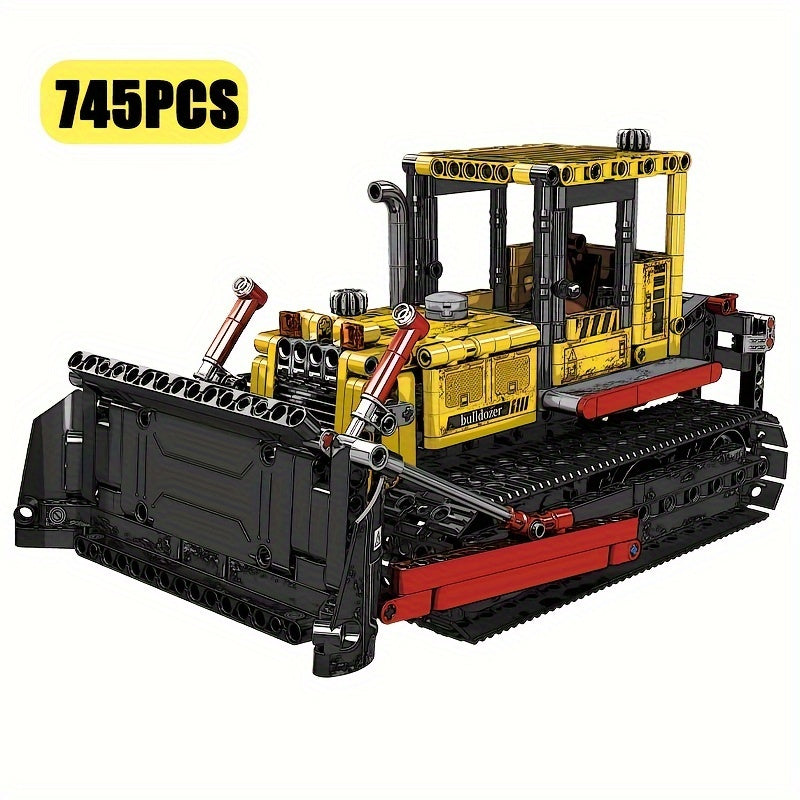 Set di blocchi per la costruzione di veicoli da costruzione UKBOO - Escavatore, bulldozer e gru per bambini e adulti - Colori misti