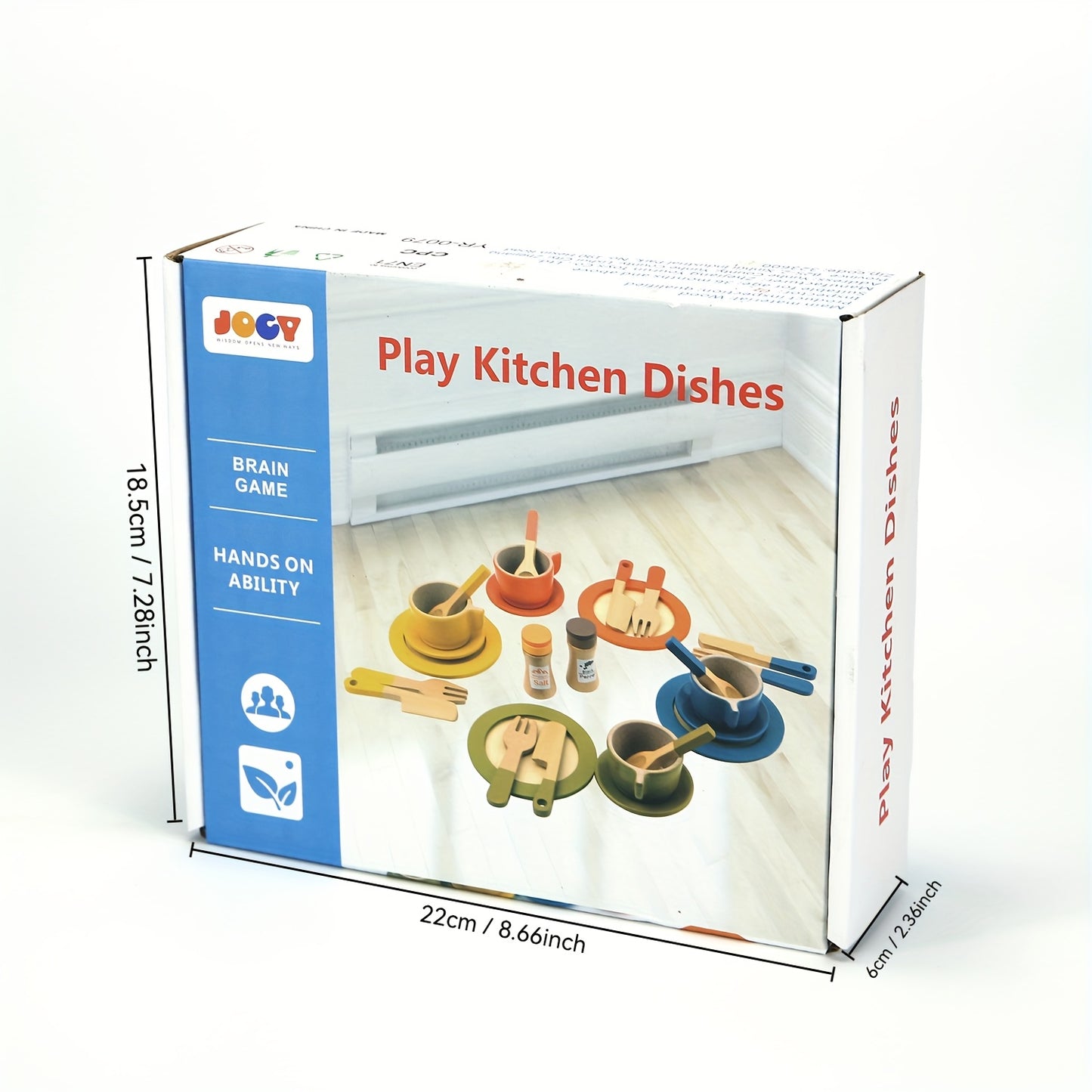 Set da cucina in legno per bambini - Giocattolo da cucina realistico con piatti e utensili, include cibo finto, regalo ideale per bambini e bambine dai 3 ai 6 anni, divertente kit per giocare di finzione