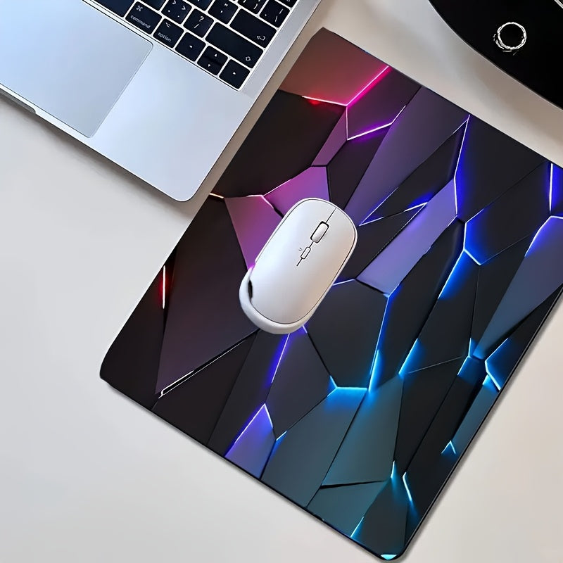 Tappetino per mouse da gioco con linee 3D di grandi dimensioni, base in gomma antiscivolo, tappetino da scrivania colorato per giocatori e uso in ufficio, regalo ideale per i giocatori