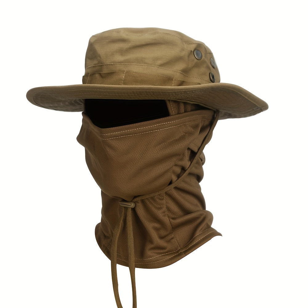 Berretto mimetico, berretto a tesa larga, da uomo, con protezione solare, tattico militare, da pescatore, spesso, traspirante, pieghevole, morbido, per sport all'aria aperta, escursionismo, campeggio, spiaggia, viaggio, pesca