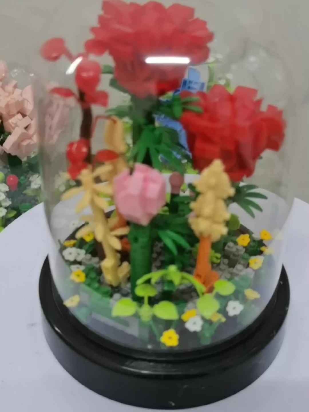 Costruisci il regalo perfetto per San Valentino: set di mattoncini compatibili Immortal Flower Rose Girl! Regalo di Pasqua, regalo di Pasqua, regalo di Natale e Halloween.