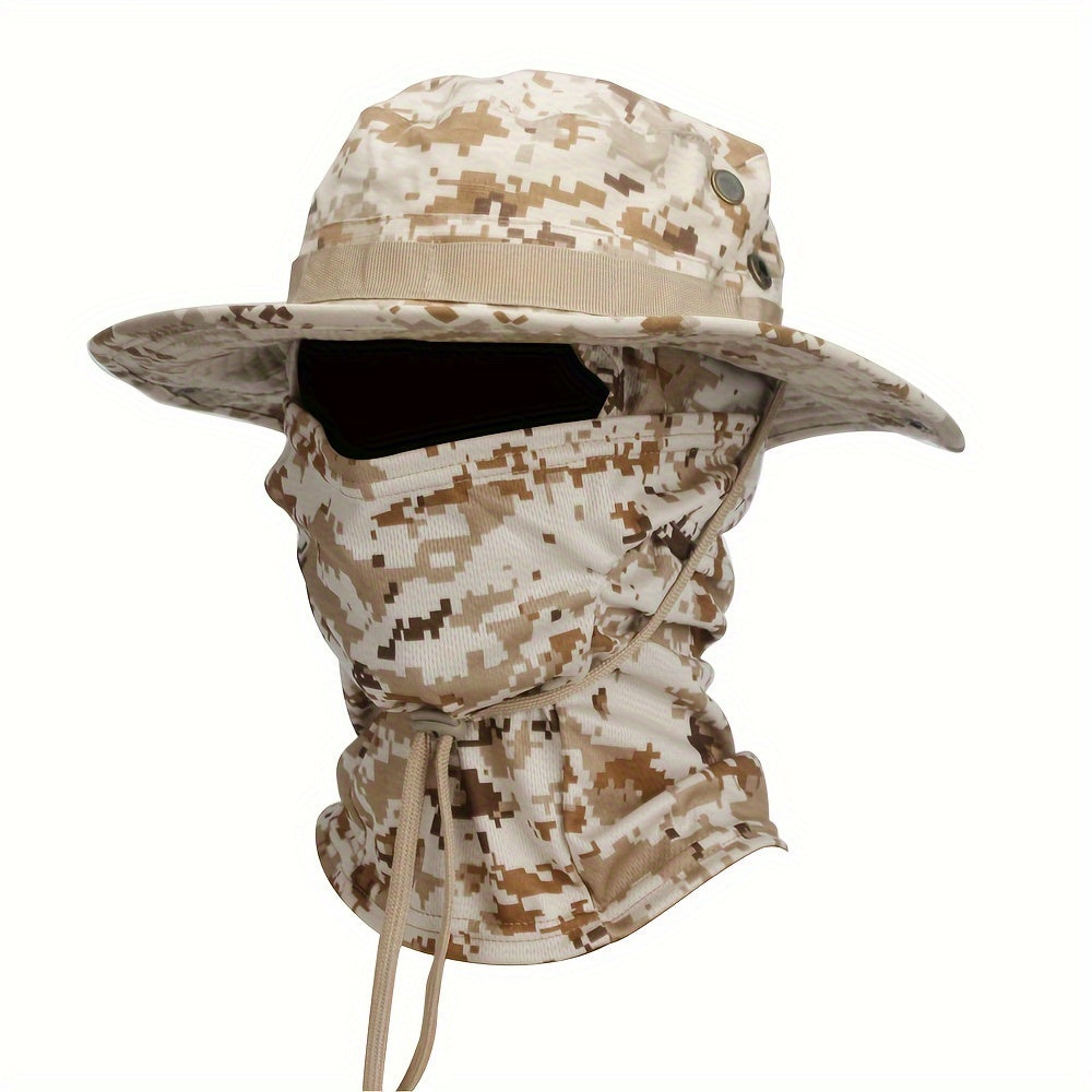 Berretto mimetico, berretto a tesa larga, da uomo, con protezione solare, tattico militare, da pescatore, spesso, traspirante, pieghevole, morbido, per sport all'aria aperta, escursionismo, campeggio, spiaggia, viaggio, pesca