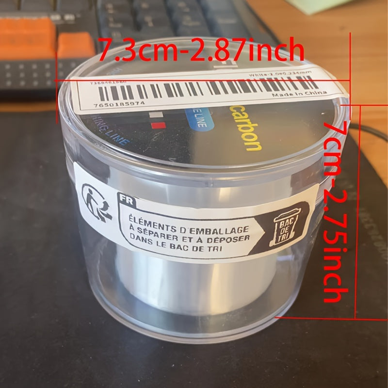 Lenza da pesca in fluorocarbonio da 500 m - Terminale in nylon e fibra di carbonio resistente per la pesca a mosca - Affonda rapidamente per una migliore presentazione dell'esca