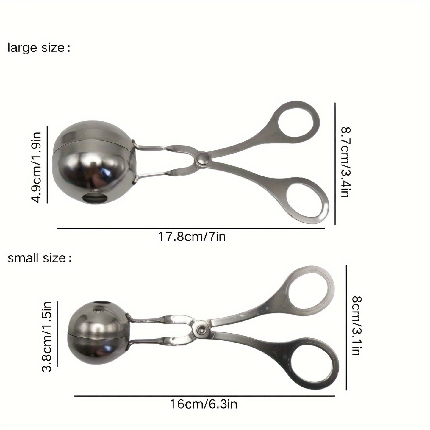 Macchina per polpette in acciaio inox Easy-Squeeze - Gadget da cucina antiaderente e resistente per polpette perfette e altro ancora