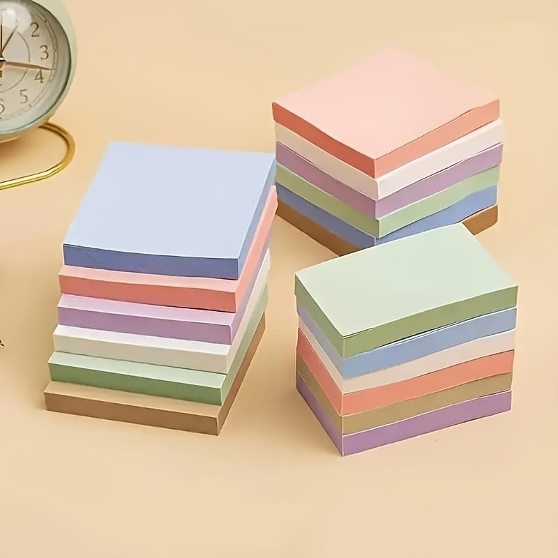 Morandi Color Sticky Notes 100 fogli - Blocchi promemoria quadrati autoadesivi per studenti e ufficio, messaggi adesivi multicolori, facili da affiggere e staccare, articoli di cancelleria essenziali