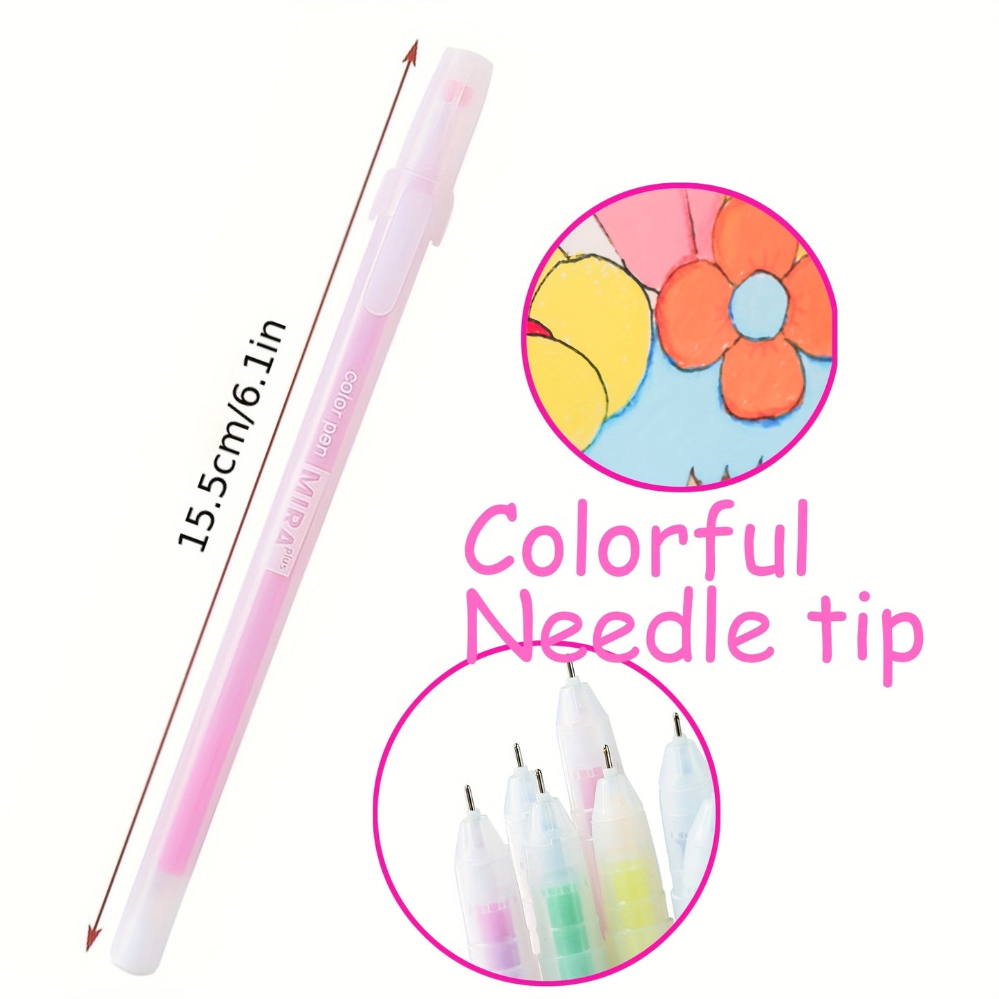 Set di 12 penne gel colorate Kawaii blu da 0,5 mm, penna a sfera per diario, articoli per la scuola, cancelleria, accessori per ufficio