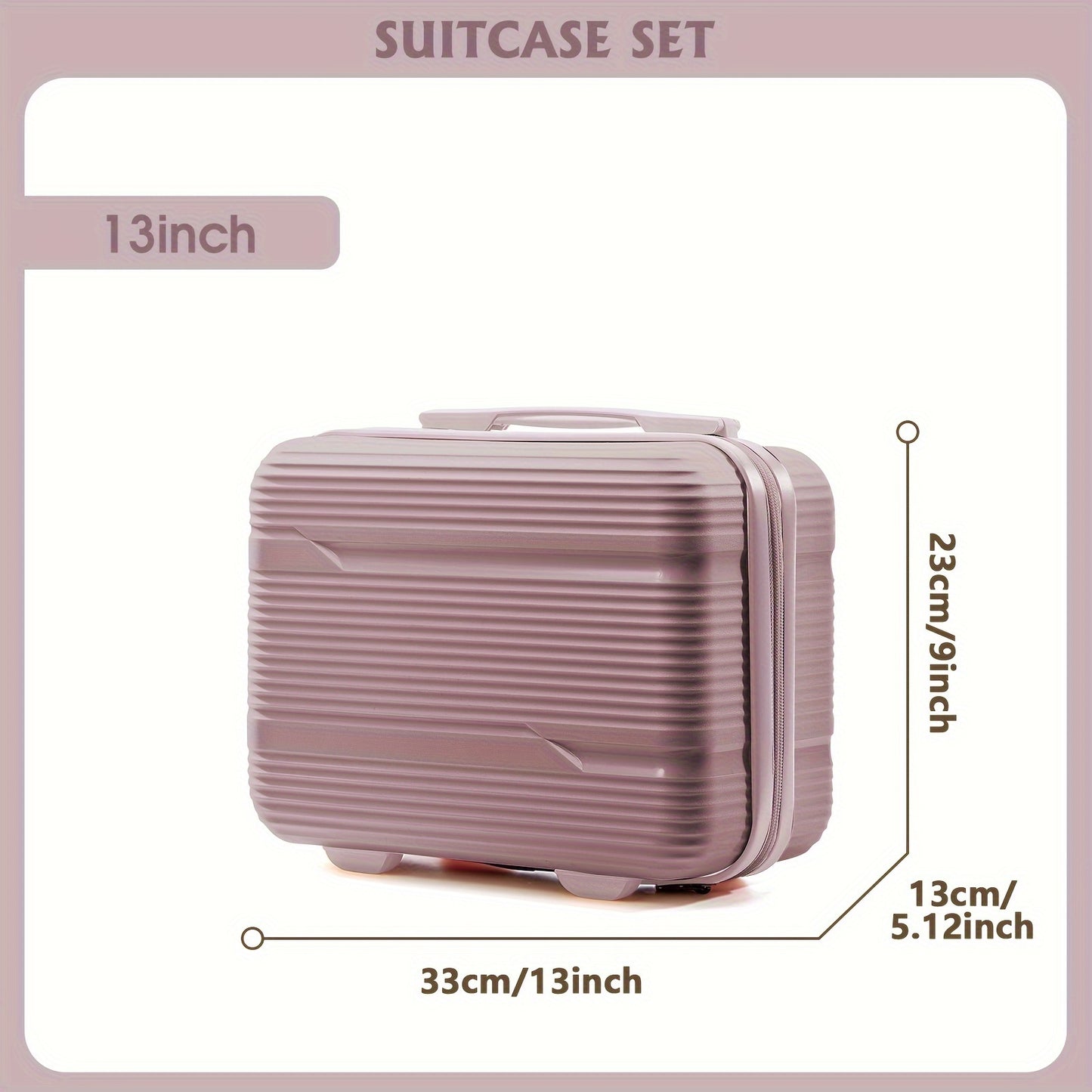 Set di valigie da viaggio Coofay, 33,02-71,12 cm, con ruote silenziose, materiale PP, valigie da cabina e da stiva resistenti, beauty case e beauty case, versatile attrezzatura da viaggio