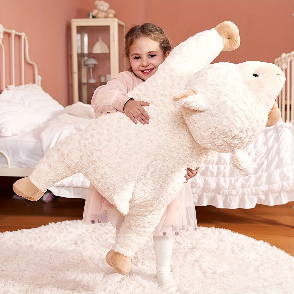 30" Giant Lamb IKASA - Soft, Cuddly, Jumbo Plush Toy, Huge Big Size Plushie, Adorable Gifts for Kids, Cute Sheep Stuffed Animal