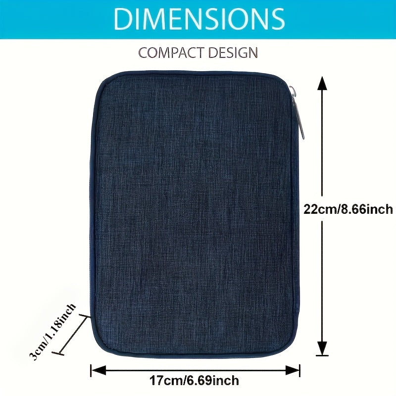Custodia portatile per accessori elettronici, borsa impermeabile per la gestione dei cavi, per cavi USB, spine di ricarica, cinturini per orologi - Organizer per cavi da viaggio con scomparti multipli