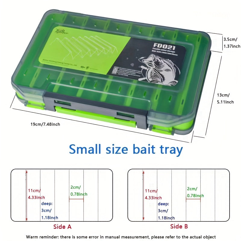 Organizza la tua attrezzatura da pesca con questa scatola portaoggetti multifunzionale a doppia faccia!
