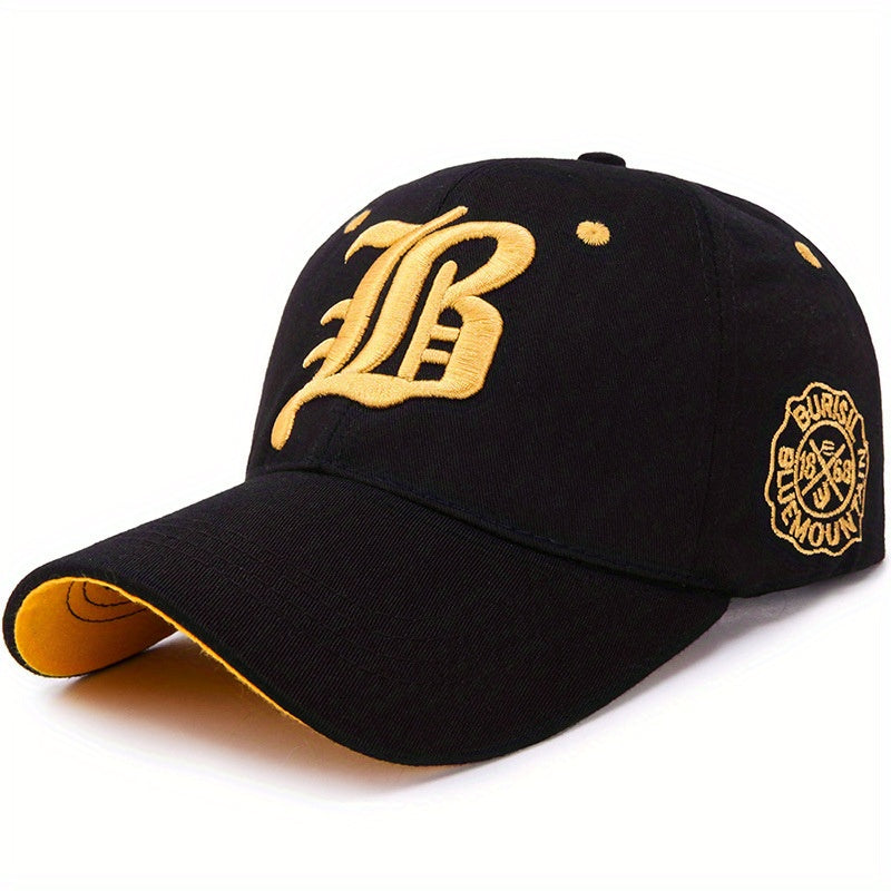 1 berretto da baseball ricamato alla moda, cappello da camionista leggero, regolabile e traspirante per pesca all'aperto, escursionismo, corsa, campeggio