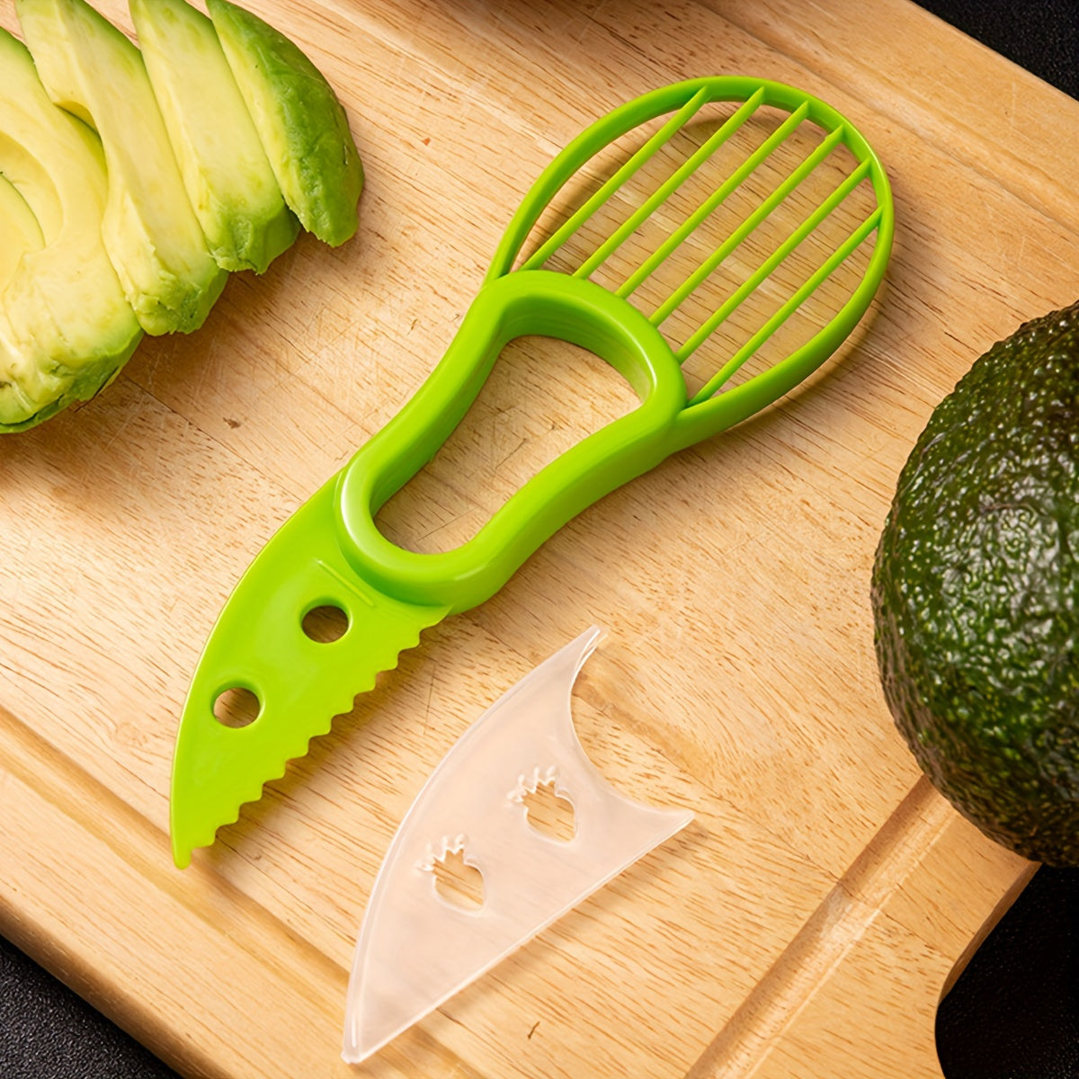 Affetta e snocciola avocado 2 in 1 - Gadget da cucina multifunzionale per una facile preparazione, polipropilene resistente, sicuro per alimenti, pelapatate, tagliafrutta