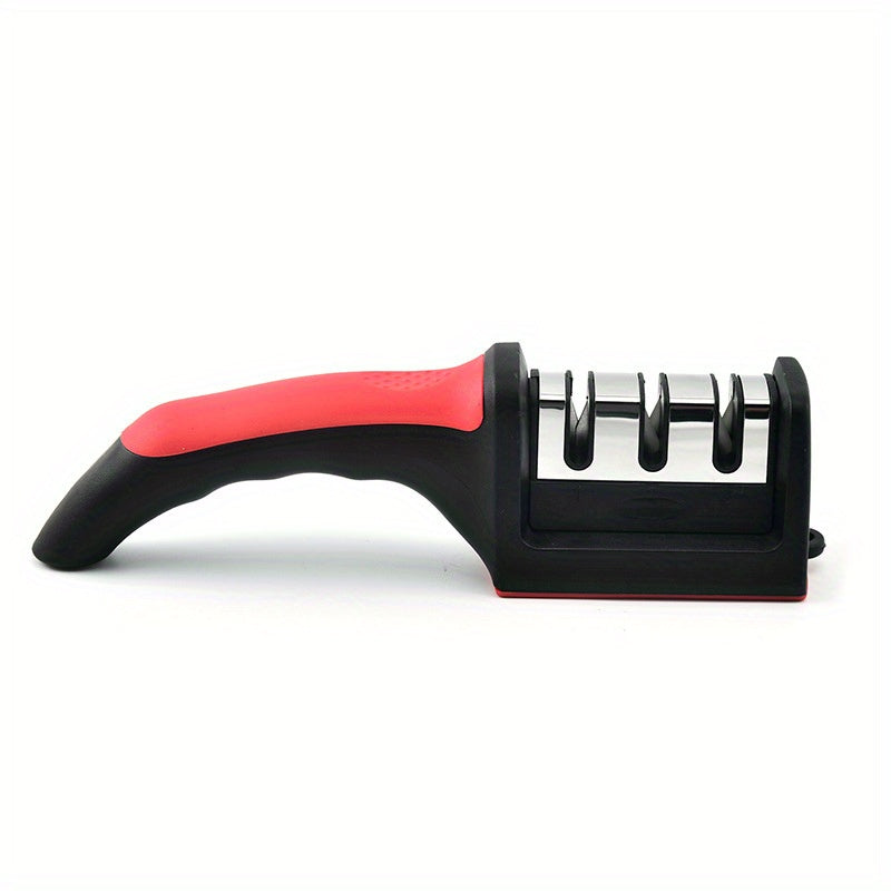 Affilacoltelli professionale da cucina a 4 stadi, pietra per affilare i coltelli, pietra per affilare in tungsteno e diamante, strumento per affilare in ceramica (materiale: pietra per affilare elettrorivestita + tungsteno e diamante + ceramica