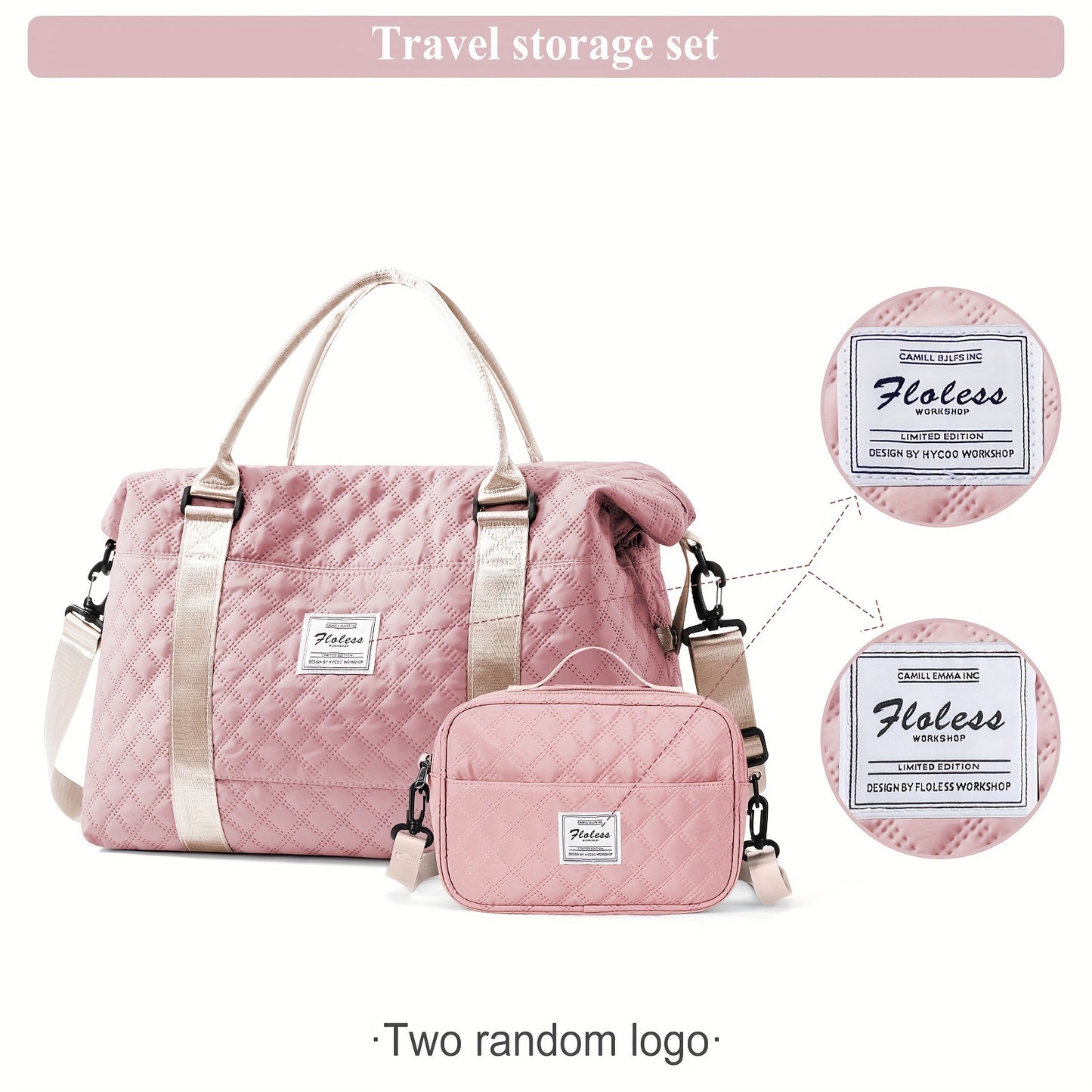 Set di valigie da viaggio Coofay, 33,02-71,12 cm, con ruote silenziose, materiale PP, valigie da cabina e da stiva resistenti, beauty case e beauty case, versatile attrezzatura da viaggio