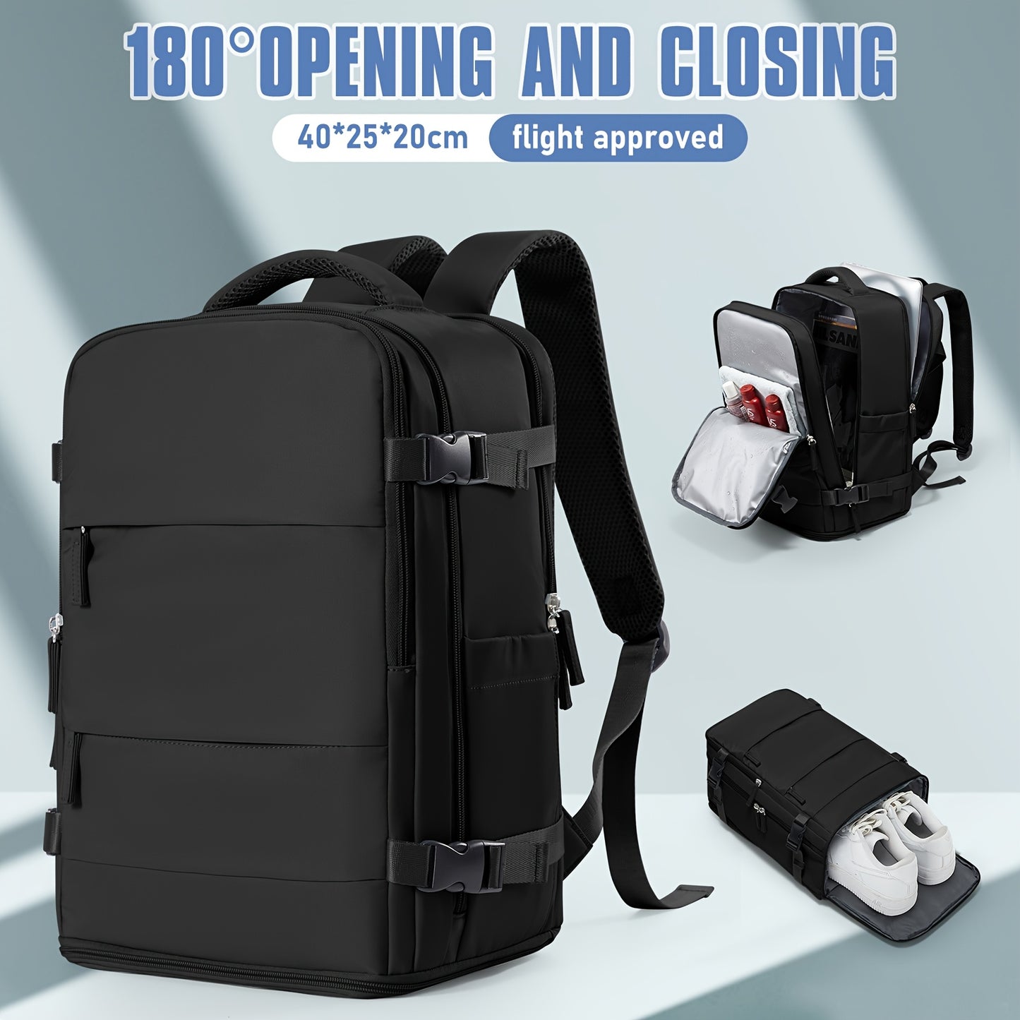 Zaino da cabina Ryanair 40x20x25 da mettere sotto il sedile, nuovo zaino da viaggio Easyjet, zaino da cabina, borsa da viaggio a mano, zaino casual, borsa da scuola, adatto per laptop da 35,56 cm