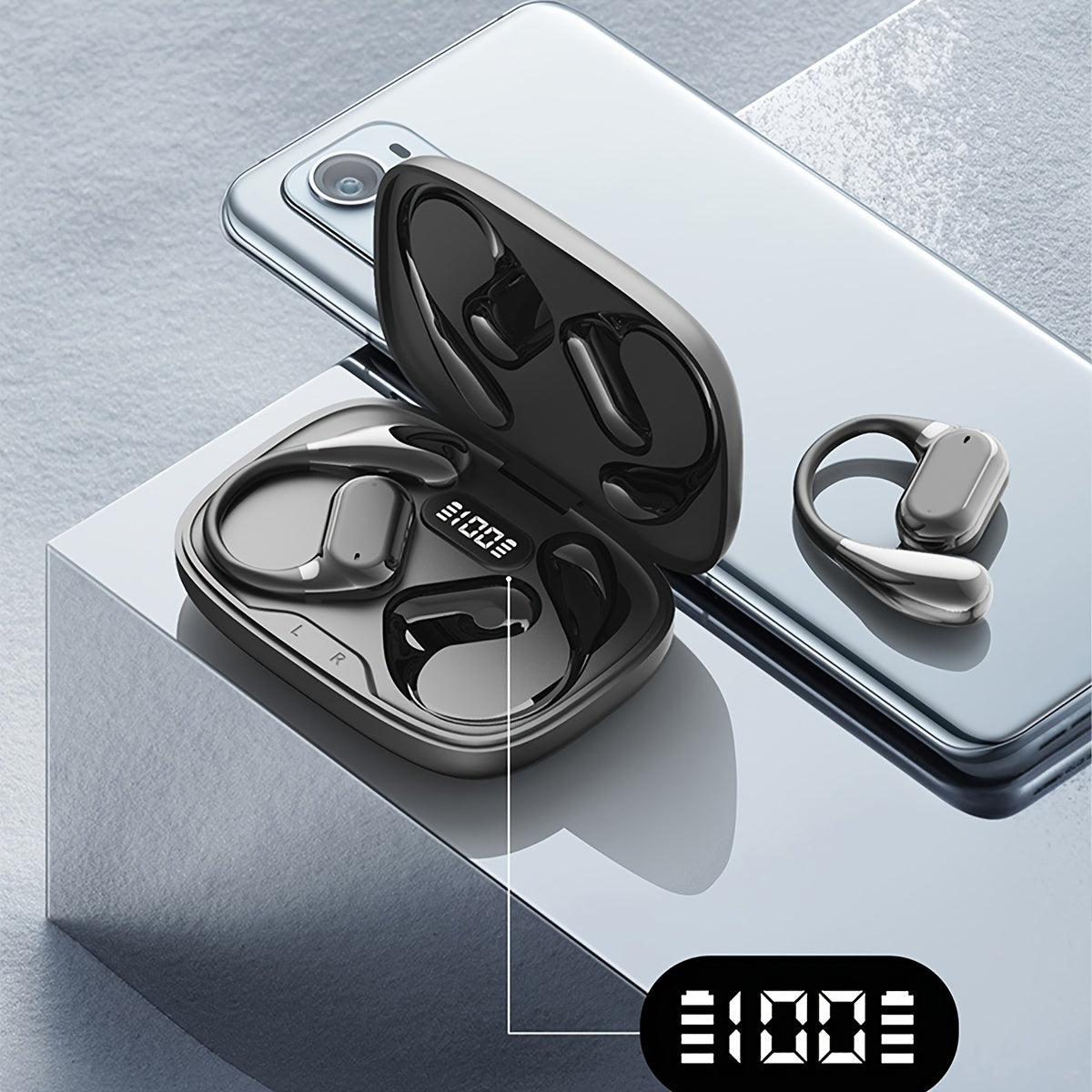Cuffie da gioco wireless on-ear di nuovo stile 2025, auricolari video TWS HIFI Bass 9D stereo HD per chiamate, auricolari per Android, iPhone, cellulari, auricolari sportivi, cuffie intelligenti