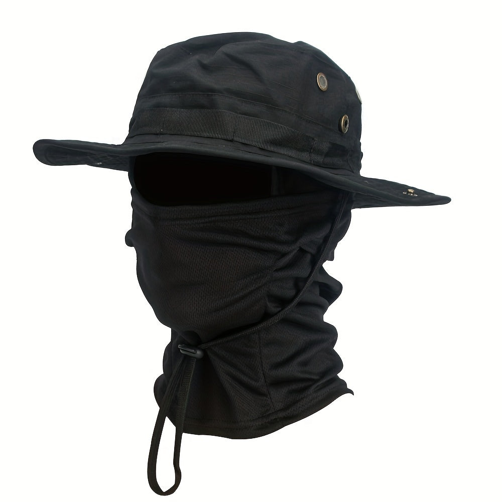 Berretto mimetico, berretto a tesa larga, da uomo, con protezione solare, tattico militare, da pescatore, spesso, traspirante, pieghevole, morbido, per sport all'aria aperta, escursionismo, campeggio, spiaggia, viaggio, pesca