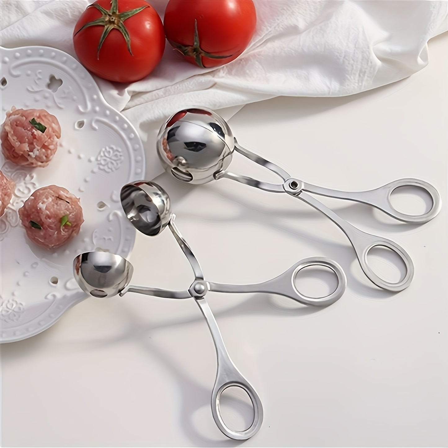 Macchina per polpette in acciaio inox Easy-Squeeze - Gadget da cucina antiaderente e resistente per polpette perfette e altro ancora