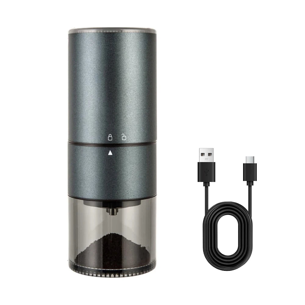 Macinacaffè elettrico con display a LED, polverizzatore per vernice da forno, macina pepe nero, macchina automatica portatile ricaricabile