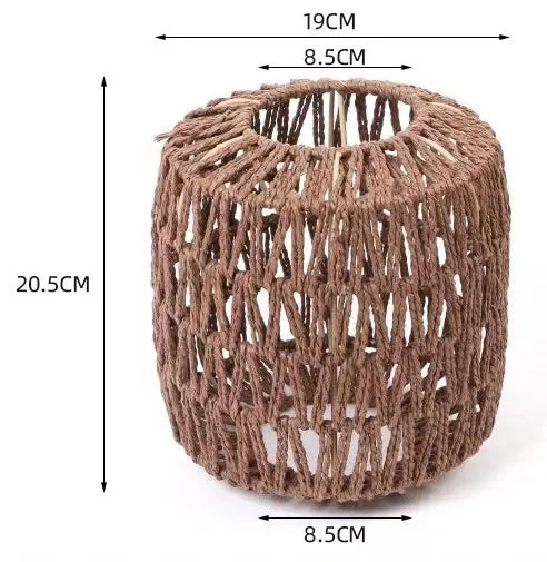 1 paralume intrecciato a mano in rattan, paralume per lampada a sospensione, per bar, hotel, lampada a sospensione per soffitto, per decorazioni di ristoranti e case