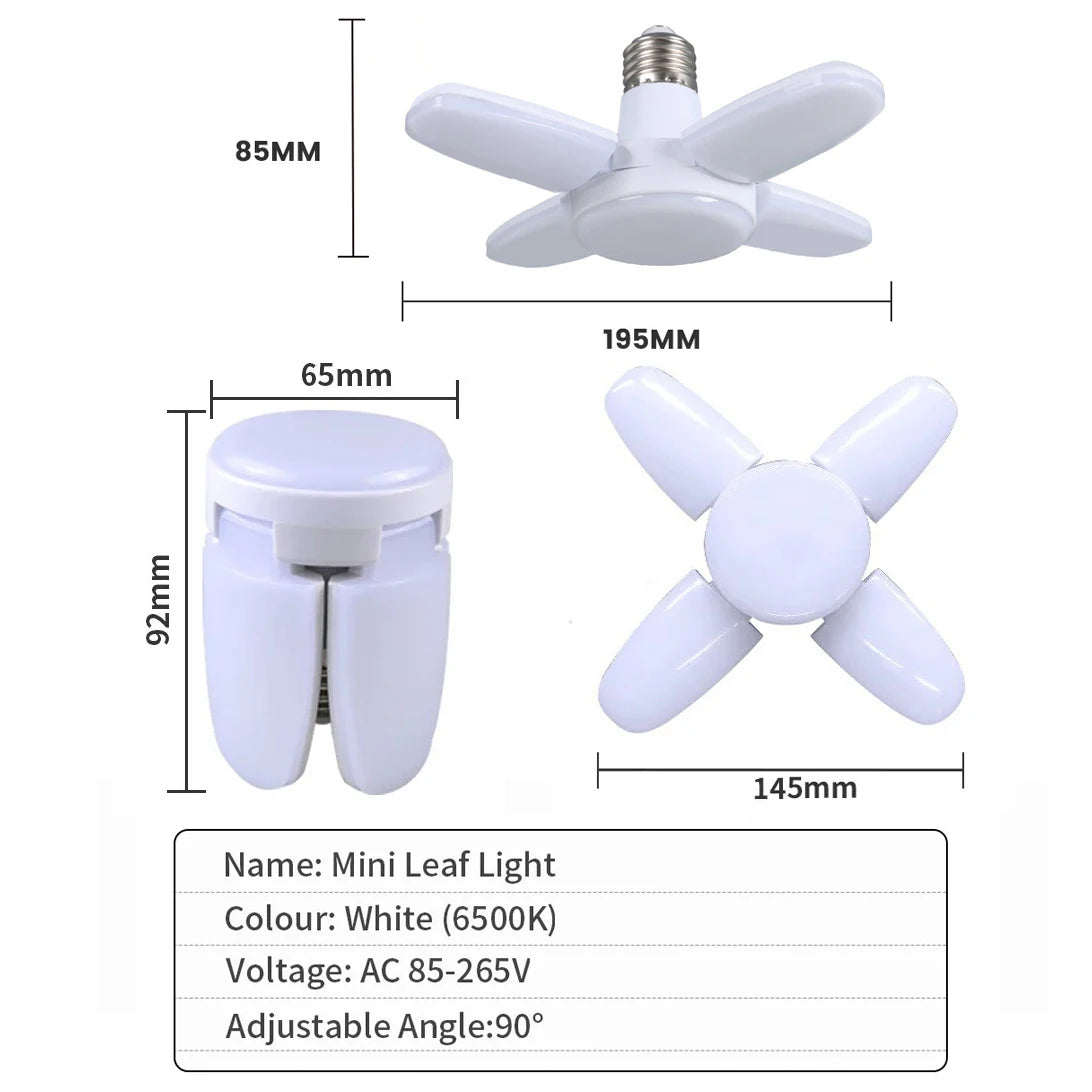 E27 Lampadina LED pieghevole a forma di ventaglio AC 85-265V/220V 28W Casa Soggiorno Lampadina a LED Lampada per magazzino Garage Plafoniera .
E27 Fan Shape Foldable LED Bulb AC 85-265V/220V 28W Home Living Room Led Light Bul