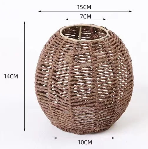 1 paralume intrecciato a mano in rattan, paralume per lampada a sospensione, per bar, hotel, lampada a sospensione per soffitto, per decorazioni di ristoranti e case