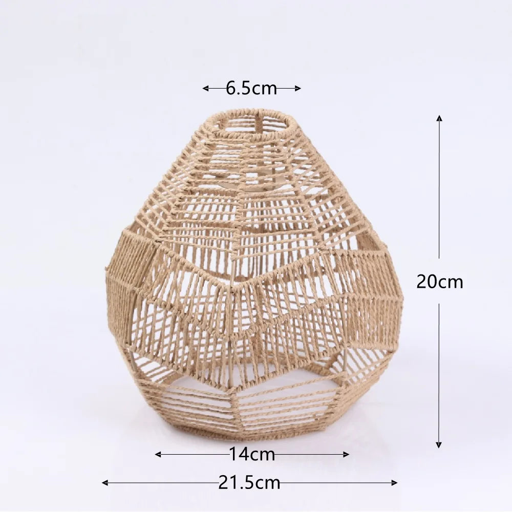 1 paralume intrecciato a mano in rattan, paralume per lampada a sospensione, per bar, hotel, lampada a sospensione per soffitto, per decorazioni di ristoranti e case