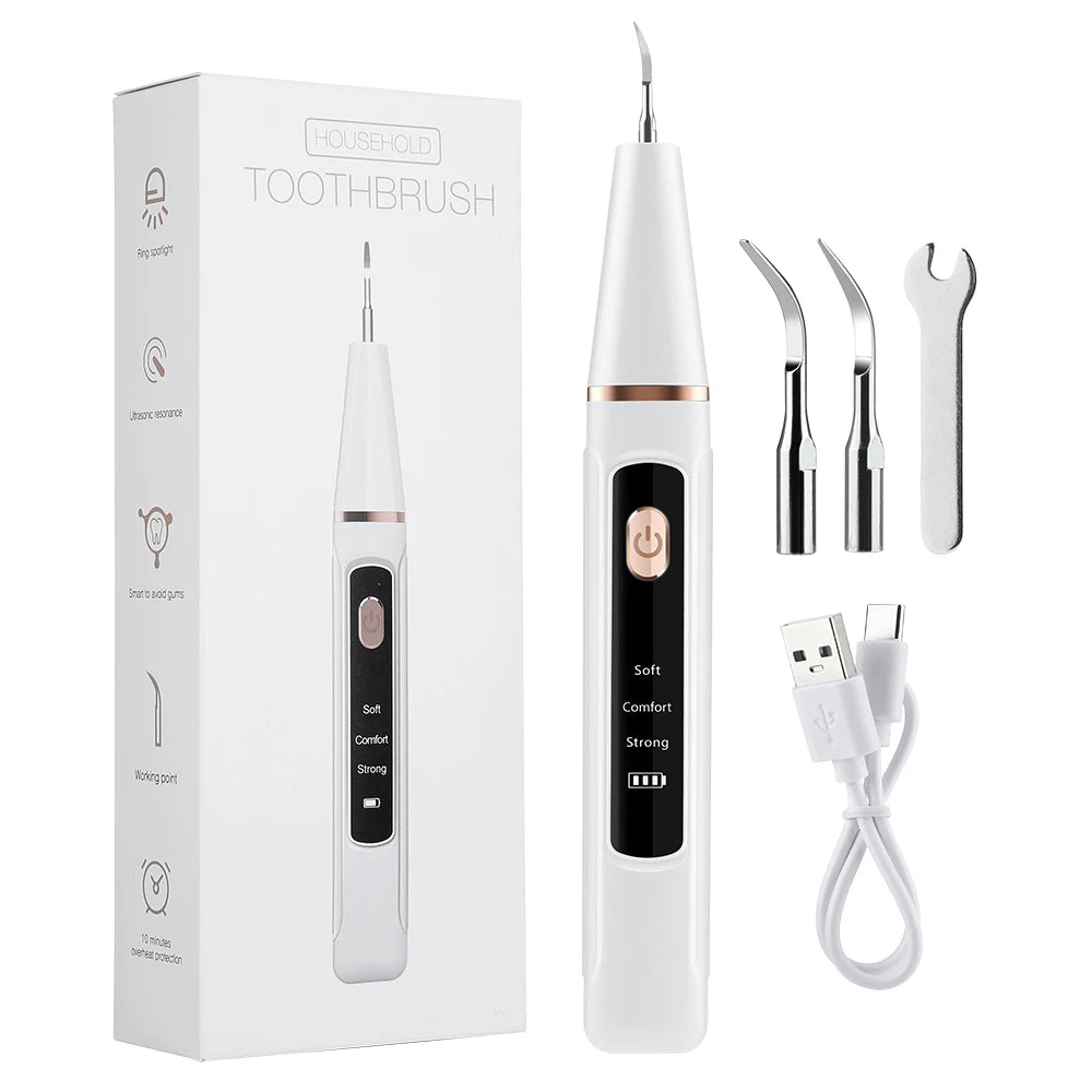 Scaler dentale ad ultrasuoni per denti, rimozione di tartaro, tartaro dentale, pulitore elettrico sonico per denti, rimozione di calcoli dentali