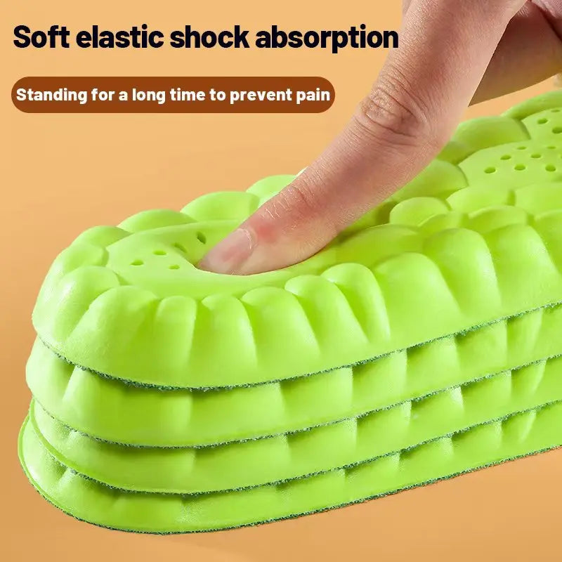 Soletta sportiva 4D, suola super morbida per scarpe, cuscinetti per piedi, cestini per assorbimento degli urti, suola per scarpe, supporto dell'arco plantare, inserti ortopedici