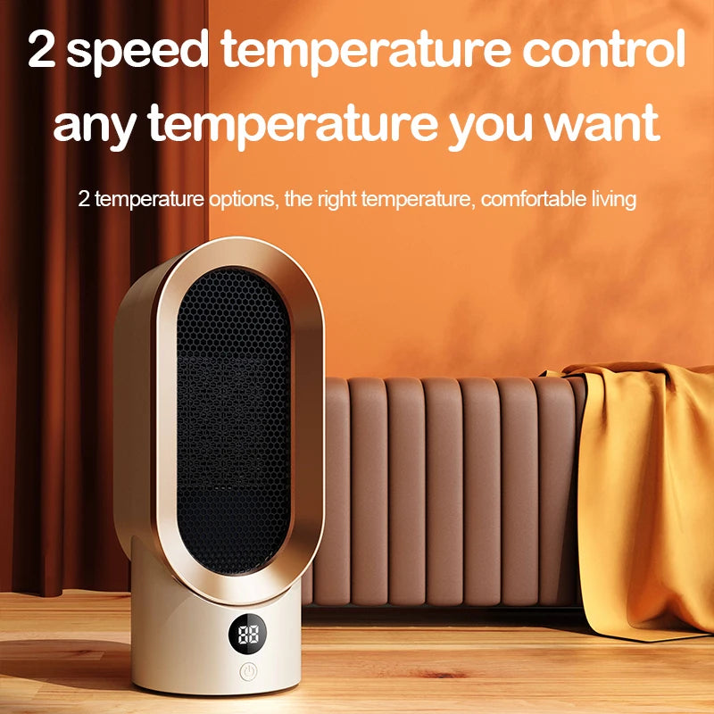 Riscaldatore portatile, termoventilatore elettrico, mini radiatore, macchina riscaldante da tavolo per l'inverno, riscaldamento in ceramica PTC per casa, camera da letto, ufficio