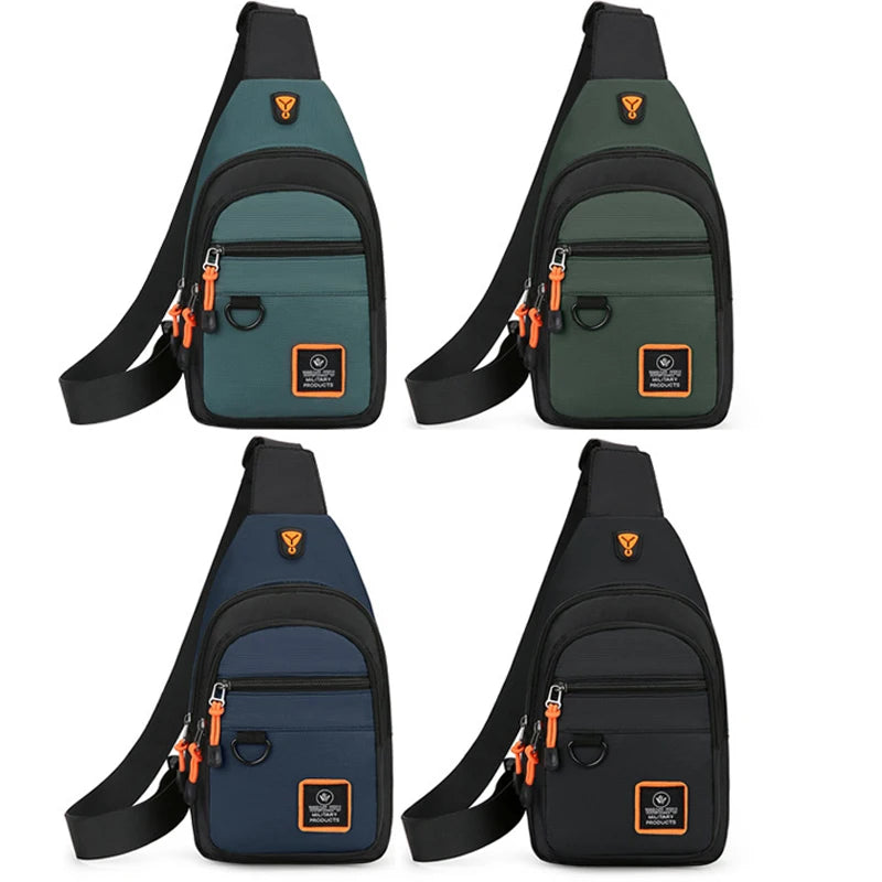 Borsa a tracolla per uomo, per escursioni all'aperto e tempo libero, borsa a tracolla sportiva impermeabile, zaino da viaggio, borsa da petto da uomo, borsa a tracolla
