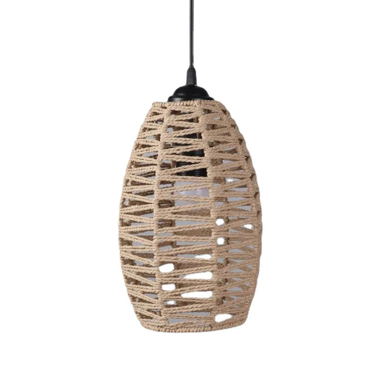 1 paralume intrecciato a mano in rattan, paralume per lampada a sospensione, per bar, hotel, lampada a sospensione per soffitto, per decorazioni di ristoranti e case