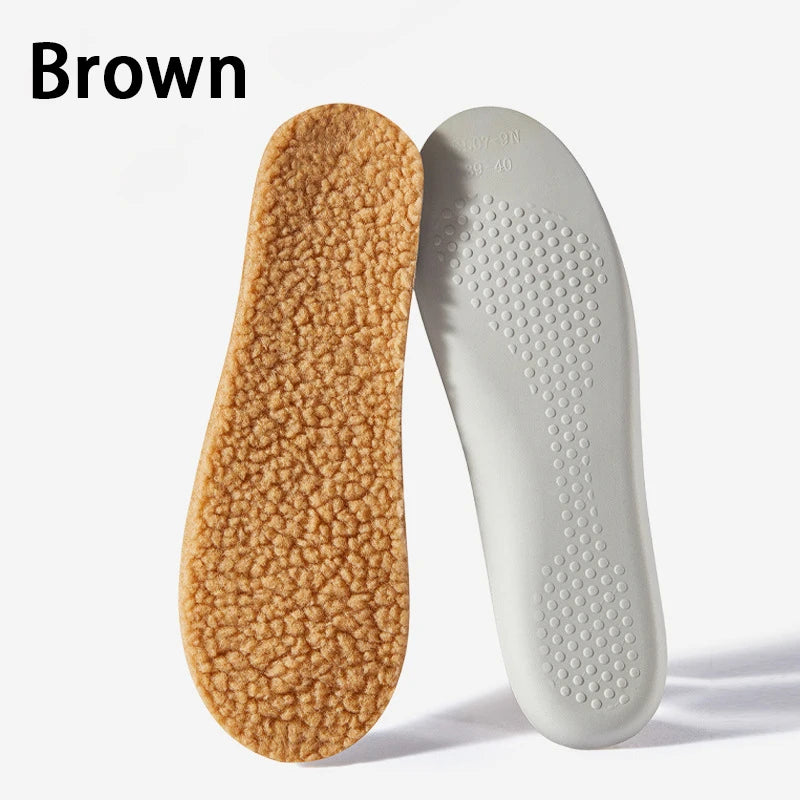 unisex Lattice Lambswool Sottopiede Scarpe di cotone Calore invernale Solette Suola morbida per scarpe Peluche spesso Ammortizzante Rilievi per scarpe 1 paio